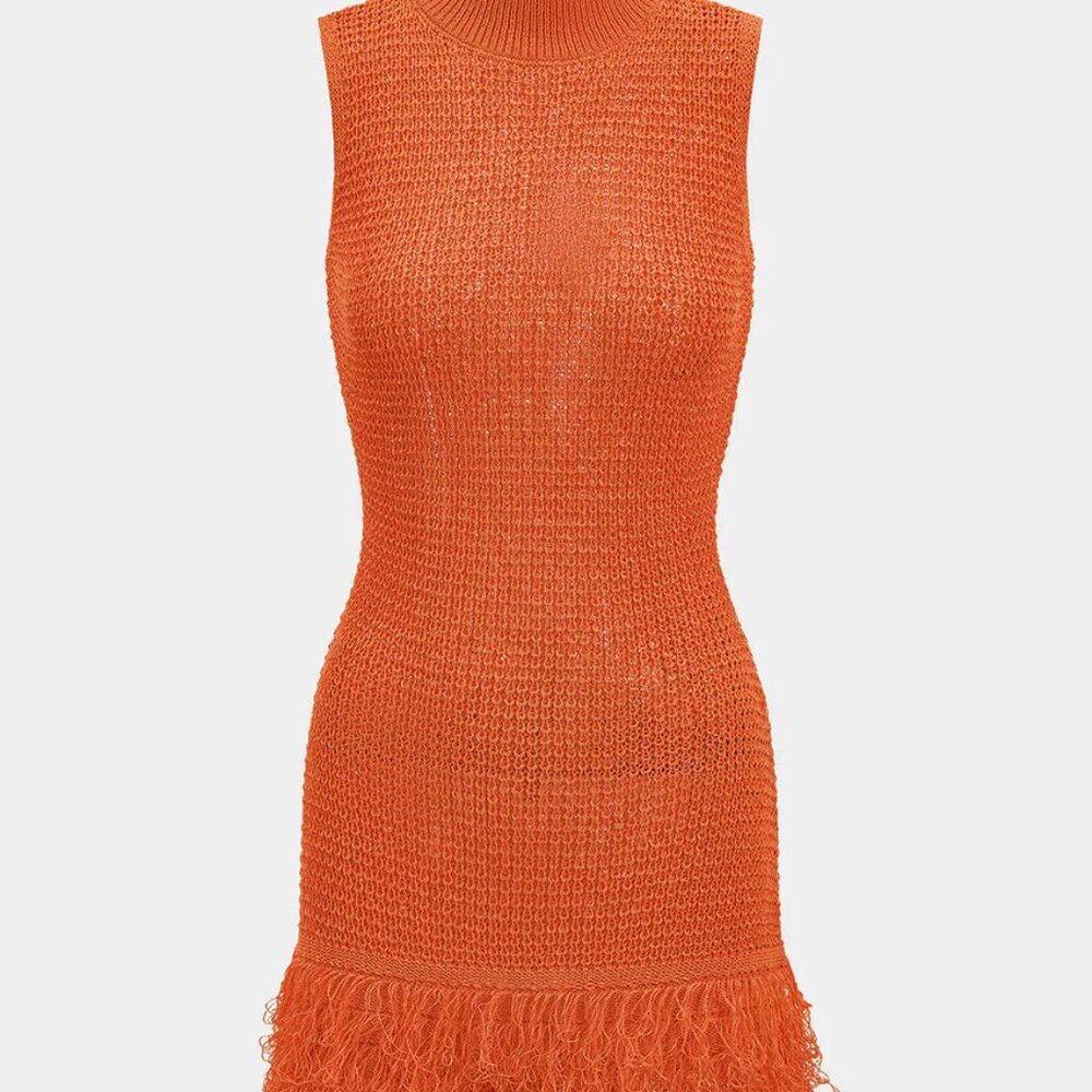 Knit Fringe Dress